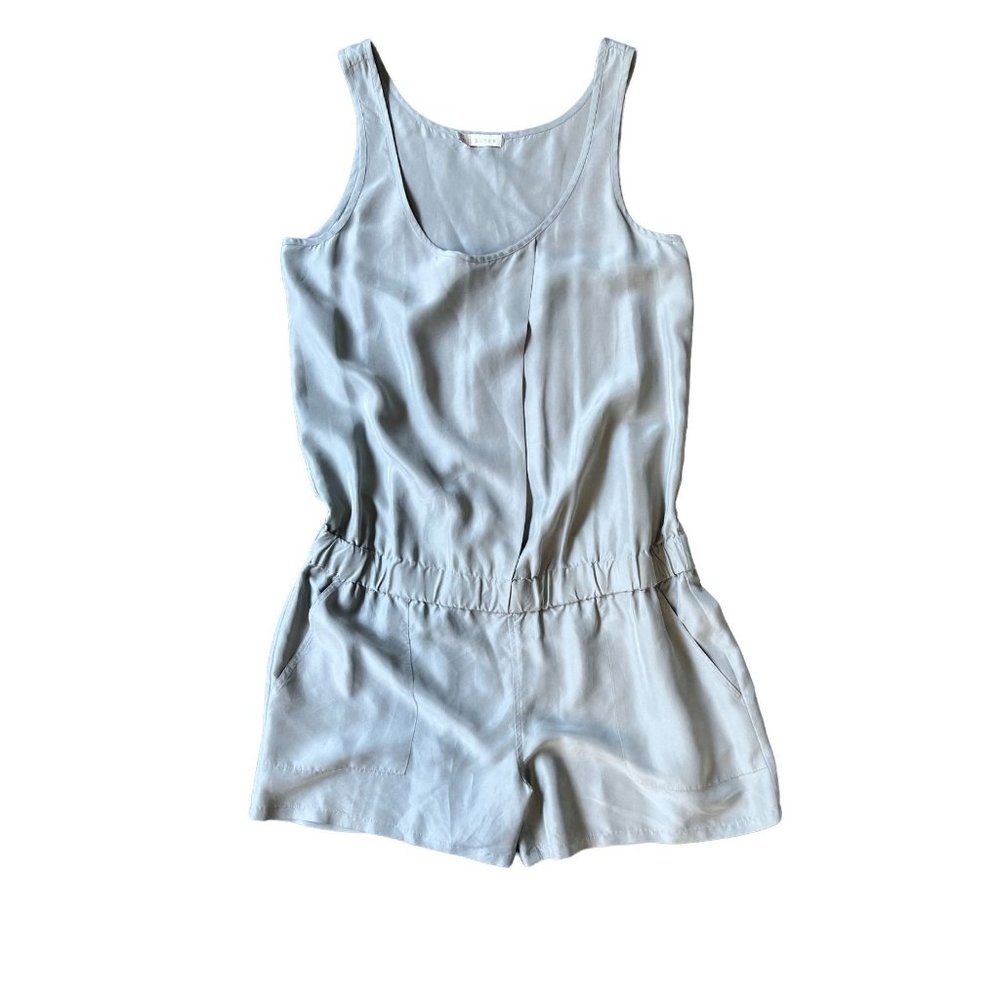 Hinge 100% silk romper gray size extra small
